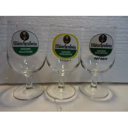 3 VERRES MONCHENBRAU  25CL  HT 15.20CM DIFFERENTS