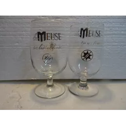 2 VERRES LA MEUSE 25CL  HT 13.80CM ET 13.20CM