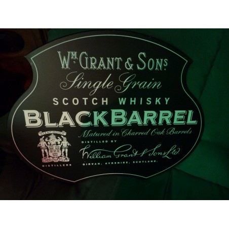 CADRE  BOIS  GRANT'S WHISKY  BLACK BARREL 76CM X50CM