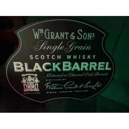 CADRE  BOIS  GRANT'S WHISKY  BLACK BARREL 76CM X50CM