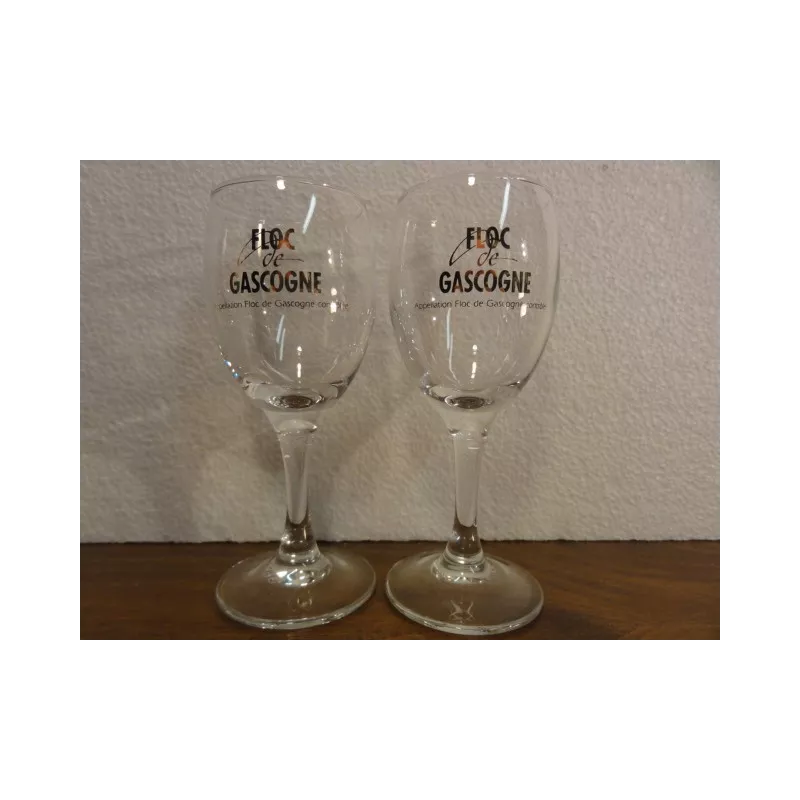 2 VERRES  FLOC DE GASCOGNE  6 CL