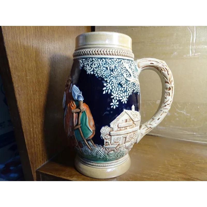 CHOPE ALSACIENNE EN GRES 1 LITRE HT 19.50CM Tigrebock