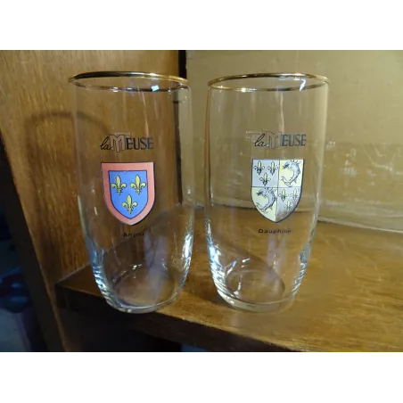 2 VERRES LA MEUSE 25CL  HT 12.60CM