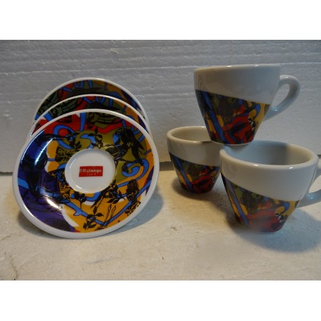 3 TASSES A CAFE MALONGO COLLECTOR + 3 SOUS TASSES