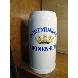 CHOPE KRONEN-BIER GRES 1 LITRE  HT 18.70CM