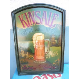 CADRE  EN BOIS  KINSALE IRISH BEER  70CM X49CM X3CM