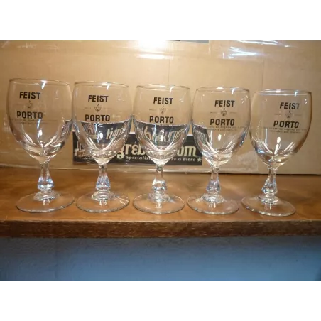 5 VERRES PORTO FEIST 10CL HT 12CM