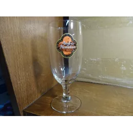 1 VERRE  AMBRE DES FLANDRES 25CL  16.70CM