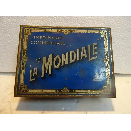 BOITE LA MONDIALE IMPRIMERIE  COMMERCIALE 14.80CMX11.20CM X4.50CM