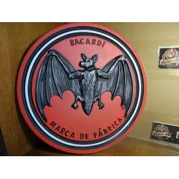 PLAQUE BACARDI EN FONTE  DIAMETRE 31CM