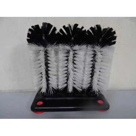 BROSSE POUR LAVER LES VERRES A BIERE  3 BROSSES HT 19CM