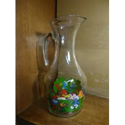 CARAFE SCHTROUMPF 1 LITRE HT 25CM ANNEE 1984 LICENCE BELOKAPI