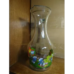 CARAFE SCHTROUMPF 1 LITRE HT 25CM ANNEE 1984 LICENCE BELOKAPI