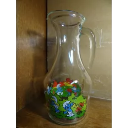 CARAFE SCHTROUMPF 1 LITRE HT 25CM ANNEE 1984 LICENCE BELOKAPI