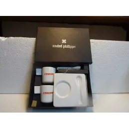 COFFRET 2 TASSES A CAFE L'EQUIPE  ANDRE PHILIPPE
