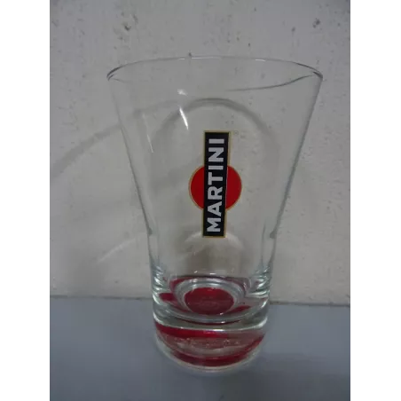 6 VERRES MARTINI  FOND ROUGE HT. 12.60CM