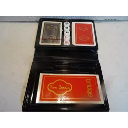 COFFRET BRIDGE 2 JEUX DE 52 CARTES PIERRE CARDIN + CARNET