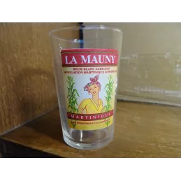 5 VERRES  RHUM LA MAUNY HT 9.80CM