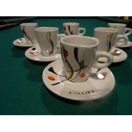 6 TASSES A CAFE FOLLIET N° 410