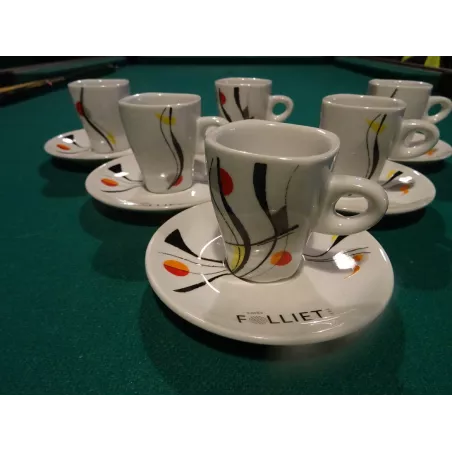 6 TASSES A CAFE FOLLIET N° 410