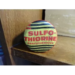BOITE  SULFO-THIORINE HT 9.80CM  DIAMETRE  5.70CM