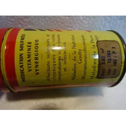 BOITE  SULFO-THIORINE HT 9.80CM  DIAMETRE  5.70CM
