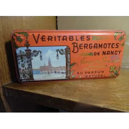 BOITE  VERITABLE BERGAMOTES DE NANCY 18.80CM X9CM X4CM