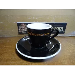 6 TASSES A CAFE + 6 SOUS TASSES  CAMPANINI  NOIRE