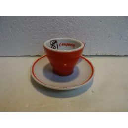 6 TASSES A CAFE + 6 SOUS TASSES  CAMPANINI  ROUGE
