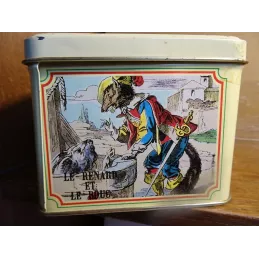 BOITE  HOME-CAKE RENA  LE CORBEAU ET LE RENARD 18.30CM X12.40CM X10CM