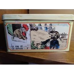 BOITE  HOME-CAKE RENA  LE CORBEAU ET LE RENARD 18.30CM X12.40CM X10CM