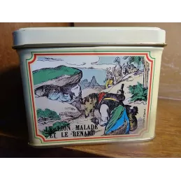 BOITE  HOME-CAKE RENA  LE CORBEAU ET LE RENARD 18.30CM X12.40CM X10CM