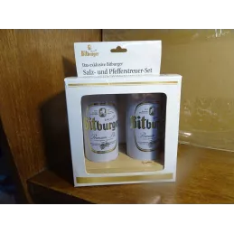 BOITE BITBURGER  SEL + POIVRE HT 11.50CM
