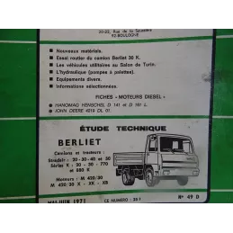 REVUE TECHNIQUE   CAMION ET TRACTEUR  BERLIET