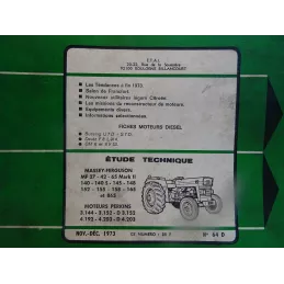 REVUE TECHNIQUE  MASSEY-FERGUSON MOTEURS PERKINS