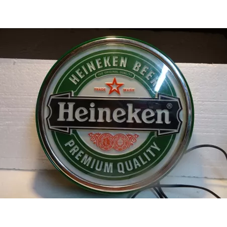 ENSEIGNE LUMINEUSE HEINEKEN  DIAMETRE 30CM