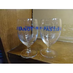 2 VERRES PASTIS JANOT  HT 10CM