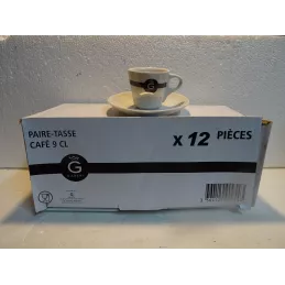BOITE DE 12 TASSES A CAFE GILBERT+12 SOUS TASSES