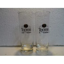 2 VERRES WHISKY TEACHER'S 22CL HT 16CM