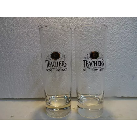 2 VERRES WHISKY TEACHER'S 22CL HT 16CM