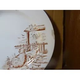 5 ASSIETTES PLATES TERRE DE FER
