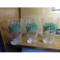 3 VERRES PERRIER EXTRA ORDINAIRE  HT 13.50CM