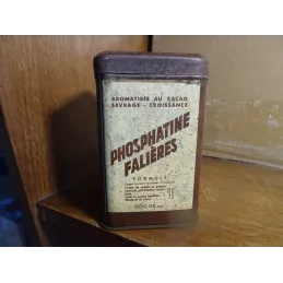 BOITE PHOSPHATINE  FALIERES AROMATISE AU CACAO7.80CM X7.80CM  HT 12CM