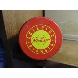 BOITE COLLOIDO BISMUTH RICHARD HT 10CM  DIAMETRE 7.20CM