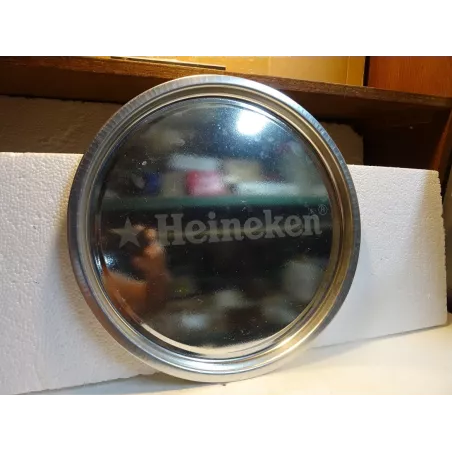 PLATEAU HEINEKEN EN TOLE DIAMETRE 34CM