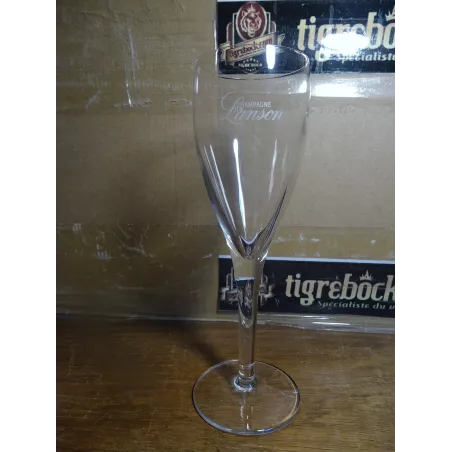 6 FLUTES CHAMPAGNE LANSON 10CL HT 18.60CM