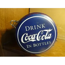 BOITE COCA-COLA  BLEU  HT 19.50CM DIAMETRE 11CM