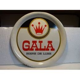PLATEAU  GALA BIERE DE LUXE EN TOLE  DIAMETRE 31CM