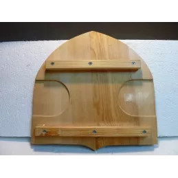 PLATEAU LEFFE  EN BOIS  POUR 5 VERRES 30CM X29CM