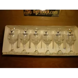 6 VERRES DALMORE SCOTCH WHISKY 15CL HT 13.50CM